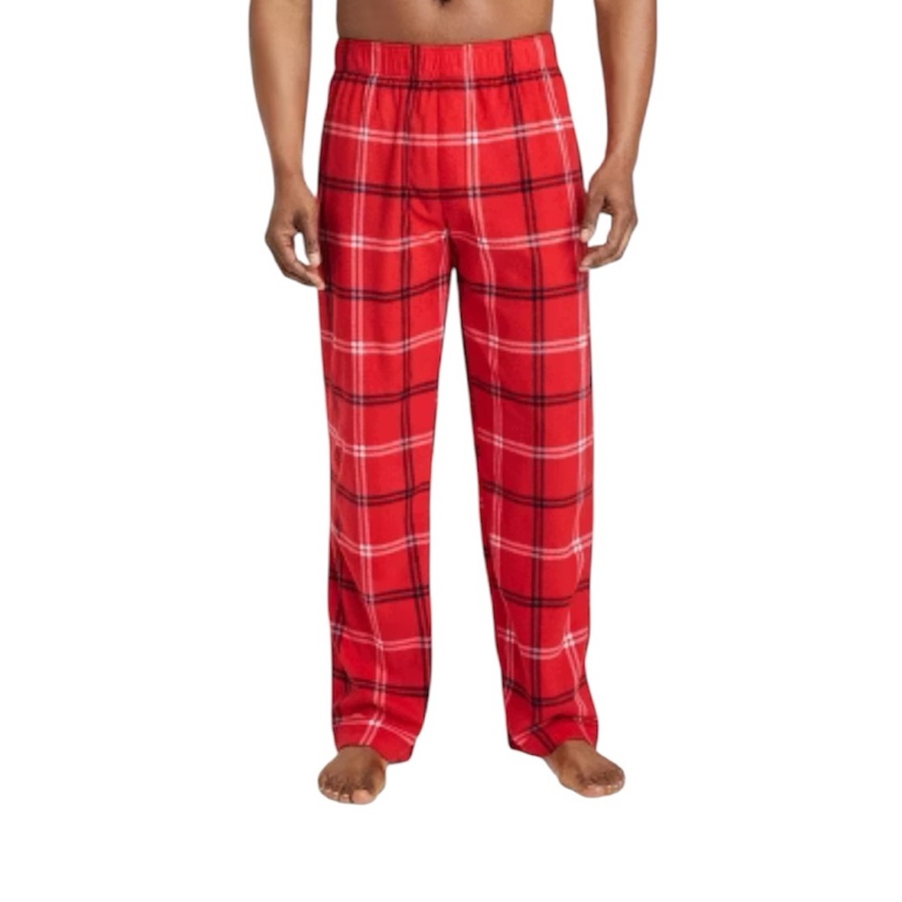 Men's Red Plaid Pajama Pants